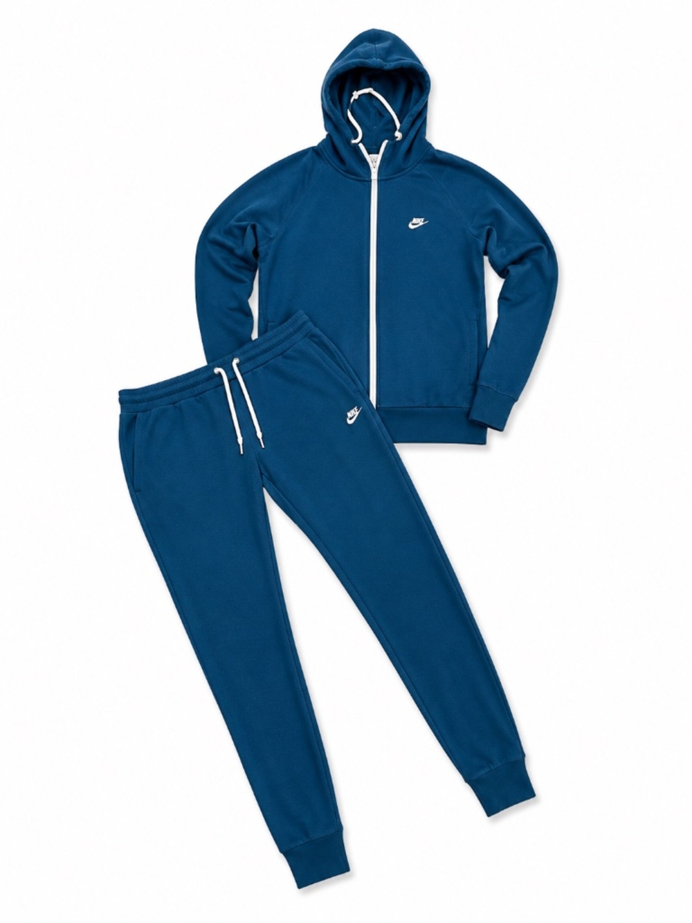 🔥 Vintage Nike Heathered Teal Blue Jogger Set |  Track Jacket Sz L + Joggers M